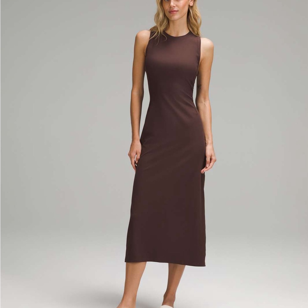 Lululemon all aligned ribbed Brown Midi Dress